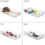 iDesign Stackable Clear Plastic Extra Long Pantry Organizers, 4-Pack - Image 7