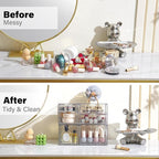 Prsildan Acrylic Makeup Organizer Clear Storage Drawer with 6 Small Drawers - Image 7