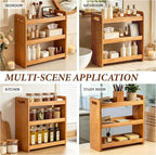 Bathroom Counter Organizer, 3 Tier Bathroom Countertop Organizer, Bathroom Counter Shelf, Wooden Makeup Organizers Countertop, Bathroom Vanity Organizers and Storage for Bedroom, Gifts - Image 6