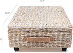 happimess Chett Underbed Storage Bin Wheels 26", White Wash - Image 4