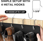 Simple Houseware 24 Pockets Large Clear Over the Door Shoe Organizer, Black | 56" x 22.5", 4 Durable Metal Hooks, 5" x 9" Pocket Size, Multipurpose - Image 5