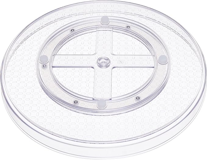 Amazon Basics Clear Lazy Susan Turntable Organizer for Organization, 12-Inch (Pack of 8) - Image 4