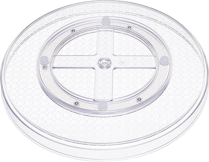 Amazon Basics Clear Lazy Susan Turntable Organizer for Organization, 12-Inch, 2-Pack - Image 4