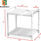 Deco Brothers Under Sink 2 Tier Expandable Shelf Organizer, White - Image 4