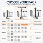 HomeHacks Moving Bags, Heavy Duty Storage Bags for Clothes, 4 Pack 93L - Image 8