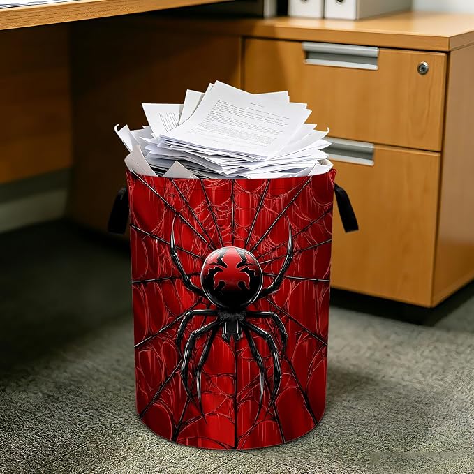 Halloween Laundry Basket Foldable Laundry Hamper With Handles Clothes Storage Bucket Organizer Laundry Bag For Bedroom Bathroom Laundry Storage 19.6 x 15.7 - Image 7