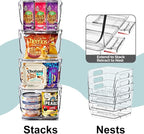 Sorbus Clear Pantry Organizer with Stackable Storage Bins, Open Front - Image 5