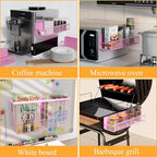DTUQYX 6 Pack Magnetic Shelves for Washing Machine, Magnetic Spice Rack Organizer for Refrigerator, Magnetic Shelf with Hanger Organizer, Metal Magnetic Basket, Laundry Organization and Storage, Pink - Image 7