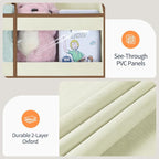 Yecaye 5-Tier Over The Door Organizer Dual-Column, 80lbs Load Over the Door Storage of 10 Compartments, Heavy Duty Door Organizer Hanging for Bedroom Closet Nursery Bathroom Pantry, Beige, 2 Pack - Image 5