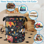 Boho Elephant Laundry Basket Collapsible Laundry Hamper Clothes Storage Bin for Bathroom Bedroom Room Decor 16" X 20.8" - Image 5