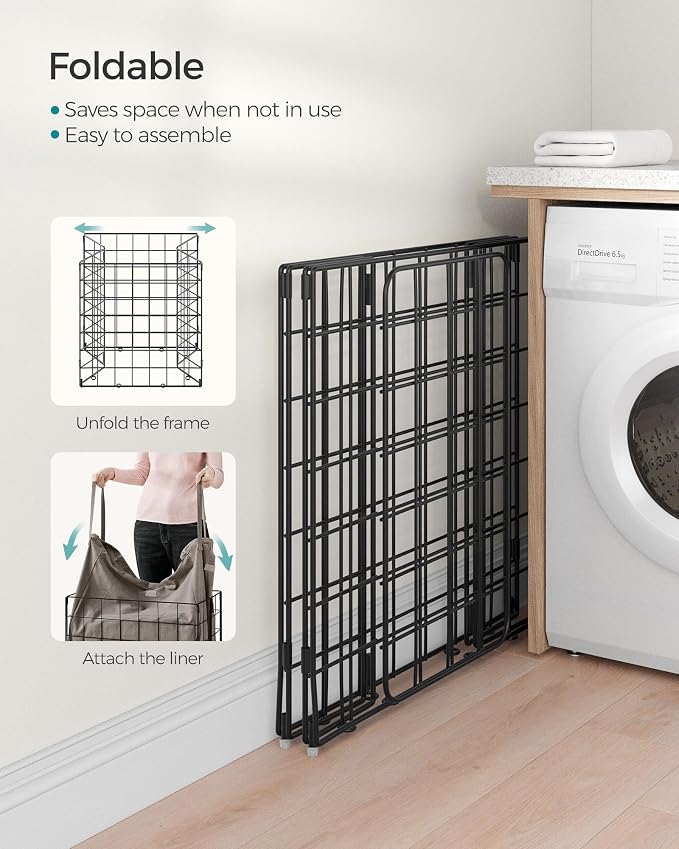 SONGMICS Laundry Hamper, Collapsible, 29 Gal. (110L) - Image 7