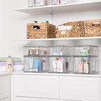 Vtopmart Clear Stackable Storage Drawers, 8 Pack Mixed Organizer Set - Image 7