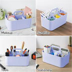 Tiawudi Multipurpose Caddy Organizer, Plastic Caddy with Handle, Stackable Desk Organizer for Stationery, Marker and Pencil, Office Supplies Organizer, Dorm Caddy - Image 5