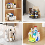 4 Pack 10 Inch Clear Lazy Susan Turntable Organizer for Cabinet, Non-Slip Acrylic Rotating Tray with Raised Edge, Spinning Spice Rack for Kitchen Pantry, Refrigerator, Vanity, Bathroom - Image 7