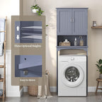Yaheetech Over the Toilet Storage Cabinet, Bathroom Organizer, Gray - Image 8