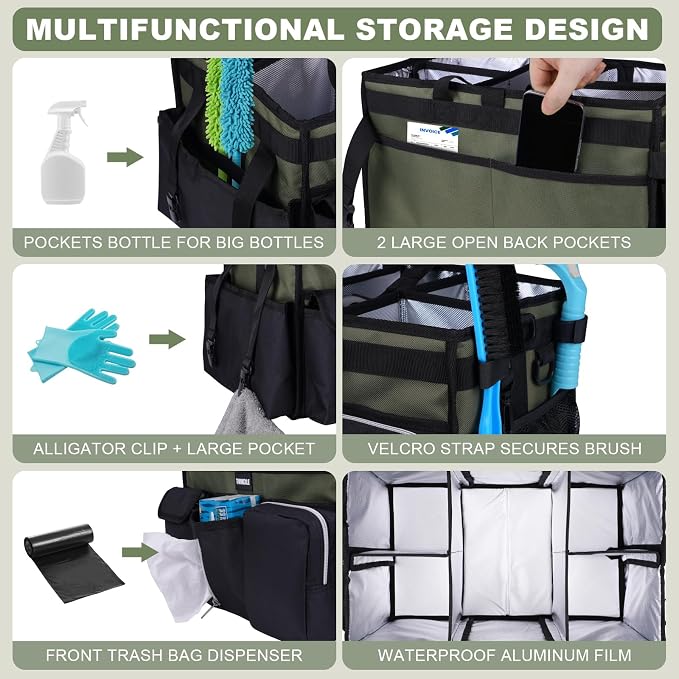 Extra-Large Cleaning Caddy, Large Cleaning Supply Caddy For Cleaners,Housekeepers - Image 2