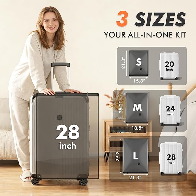 GONGSHI Vacuum Seal Bags for Clothing Travel & Home Storage, Travel Vacuum Bags with Pump,Space Saver for Blankets, Comforters, Pillows, Clothes,18 Combo - Image 4