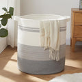 OIAHOMY 80L Laundry Basket Laundry Hamper Nursery Hamper Gradient Gray by MasterofSpaceOptimization