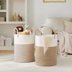 YOUDENOVA Cotton Rope Laundry Hamper Basket, 72L Blanket Basket for Bedroom - Image 6