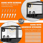 Bunoxea Spice Rack Wall Mounted 2 Pack,RV Spice Rack,Black - Image 3