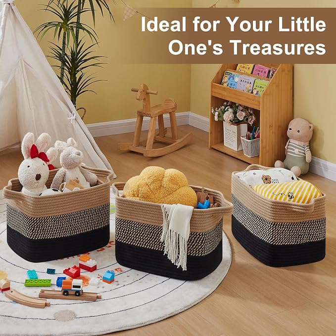 OIASKET Storage Basket for Organizing 3 Pack, Woven Baskets for Storage - Image 5