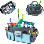 Cleaning Caddy for Cleaning Suppliers Organizer with Pockets for House Cleaning Essentials, Cleaning Organizer, Wearable Cleaing Bag Tote, Storage Caddy for Housekeeping by FRECOLSH