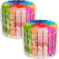 2-Pack Divided Drink Packet Organizer, Rotating Turntable Organizer by SlowSLog