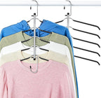 5 Tier Space Saving Shirt Hanger Non Slip Multi Blouse Hanger 2Pcs by Lomrsiul
