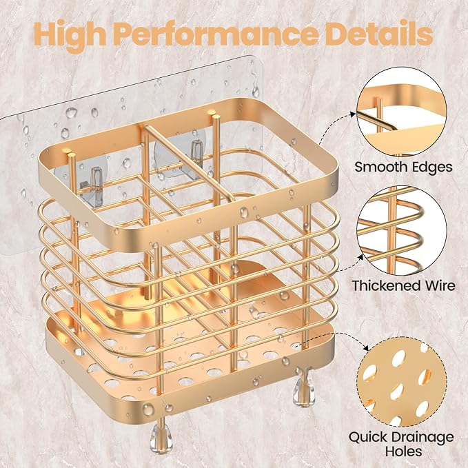 Luxspire Toothbrush Holders for Bathroom, Stainless Steel,2 Slots,Rose Gold - Image 5