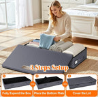StoreHappily Under Bed Storage Containers with Lids, 2 Pack Foldable Grey - Image 7