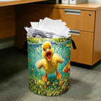 Duck Fish Laundry Basket Foldable Laundry Hamper With Handles Clothes Storage Bucket Organizer Laundry Bag For Bedroom Bathroom Laundry Storage 19.6 x 15.7 - Image 7