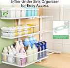 2-Pack 3-Tier Under Sink Organizer, Slide Out Cabinet Storage, Kitchen/Bath - Image 8