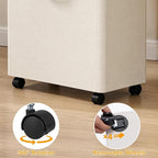 efluky Slim Laundry Hamper with Wheels and Removable Bag, Rolling Laundry Basket for Clothes, Small Laundry Basket for Bedroom, Dorm and Laundry Room, 75L (19.8 Gallons) Beige - Image 2