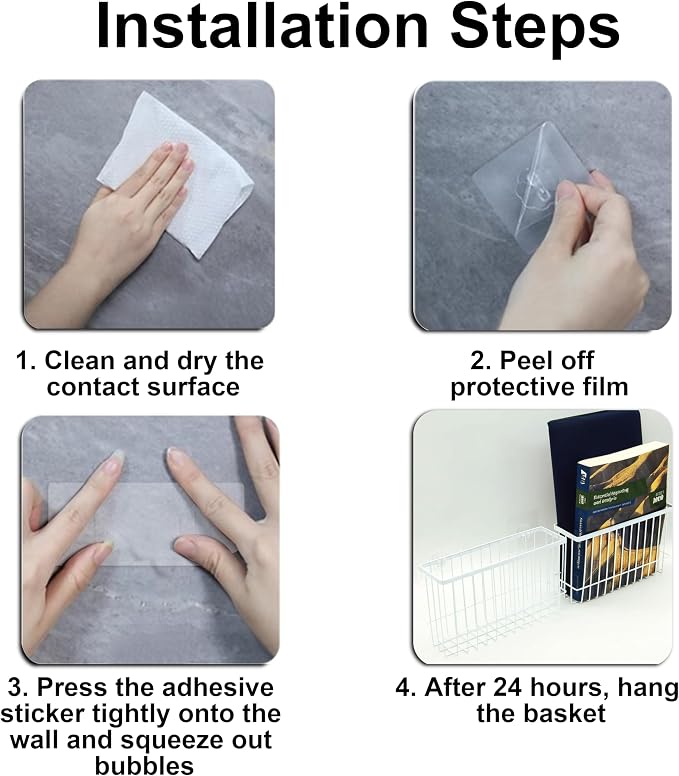 2 Pack Cabinet Door Organizer, Foil and Plastic Wrap Organizer, Wall Mounted Kitchen Organizers and Storage Wire Basket, Pantry Door Storage Kitchen Wrap, White - Image 6