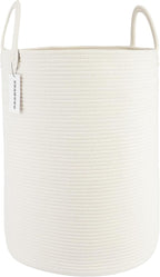 XUANGUO White Cotton Rope Laundry Basket Hamper for Clothes Large by XUANGUO