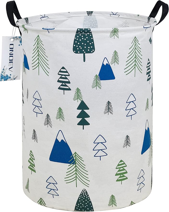 Round Forest Laundry Hamper Waterproof Fabric Home Storage by ONOEV