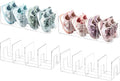 HBlife Widened 3.94 Inch Clear Acrylic Kids Shoe Rack for Closet Organizers and Storage, Small Shoe Rack 4 Sections Toddler Baby Shoe Storage Organizer Shelf, Desk File Book Purse Organizer (4 Pack) by HBlife