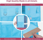 LOVEGRASS 3 Shelf Locker Organizer, Locker Shelf with Side Pockets, Blue - Image 7
