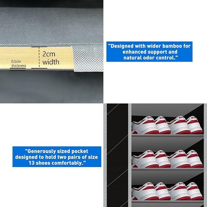 10 Tiers Shoe Organizer for Closet, 20 to 30 Pairs Shoe Rack Door - Image 7