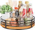 Wood Lazy Susan Turntable Organizer - 11" Round Wooden Lazy Susan for Cabinet Kitchen Countertop Dining Table Pantry Cupboard Bathroom Coffee Bar Spice Storage Home Decor by OVICAR