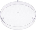 Amazon Basics 2 Tier Lazy Susan Turntable Organizer for Condiments, 12" Diameter, Clear - Image 5