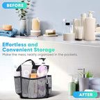 EUDELE Mesh Shower Caddy Portable for College Dorm Room Essentials, Shower Caddy Dorm with 9-Pocket Large Capacity for Beach, Swimming, Gym, Camping, Travel essentials - Image 8