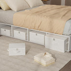 Underbed Storage Baskets with Lids,14.9x10.2x5.9in,Beige,1 Pack - Image 9