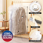 Hanging Vacuum Storage Bags, Space Saver for Clothing, 6 Long with Pump | Vacuum Seal Bags for Clothing with Electric Pump, Hanging Garment Storage for Jackets, Suit, Dresses, Winter Closet Organizer - Image 4