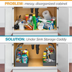 Polder Under Sink Storage Caddy, Kitchen and Bathroom Organization and Storage with Tray, Easy-to-Assemble, 16.75" x 10.5" x 16.5" - Image 3