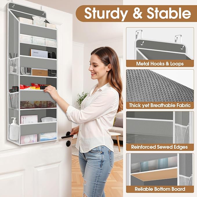 Over The Door Organizer Storage behind Door Hanging Organizer for Nursery - Image 6