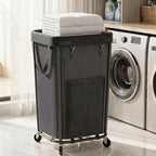 Homedepal 160L Rolling Laundry Basket with Wheels & Removable Bag - Easy‑Move Hamper for Bathroom and Laundry Room (160L Black) by HomeDepal