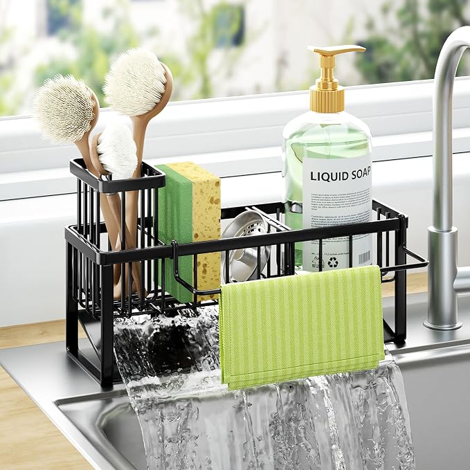 HapiRm Sponge Holder for Kitchen Sink - Self-draining Rustproof Organizer by HapiRm