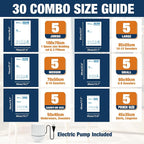 HIBAG Vacuum Storage Bags with Electric Pump, Vacuum Seal Bags for Clothing, Pillows, Blanket Bedding Comforters, 30 pack - Image 2