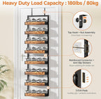 8-Tier Black Metal Back of Door Organizer and Storage for Kitchen Home - Image 4